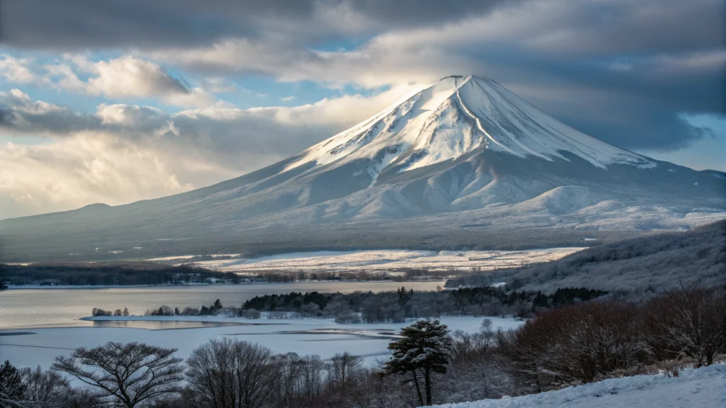 Mount Fuji in winter
