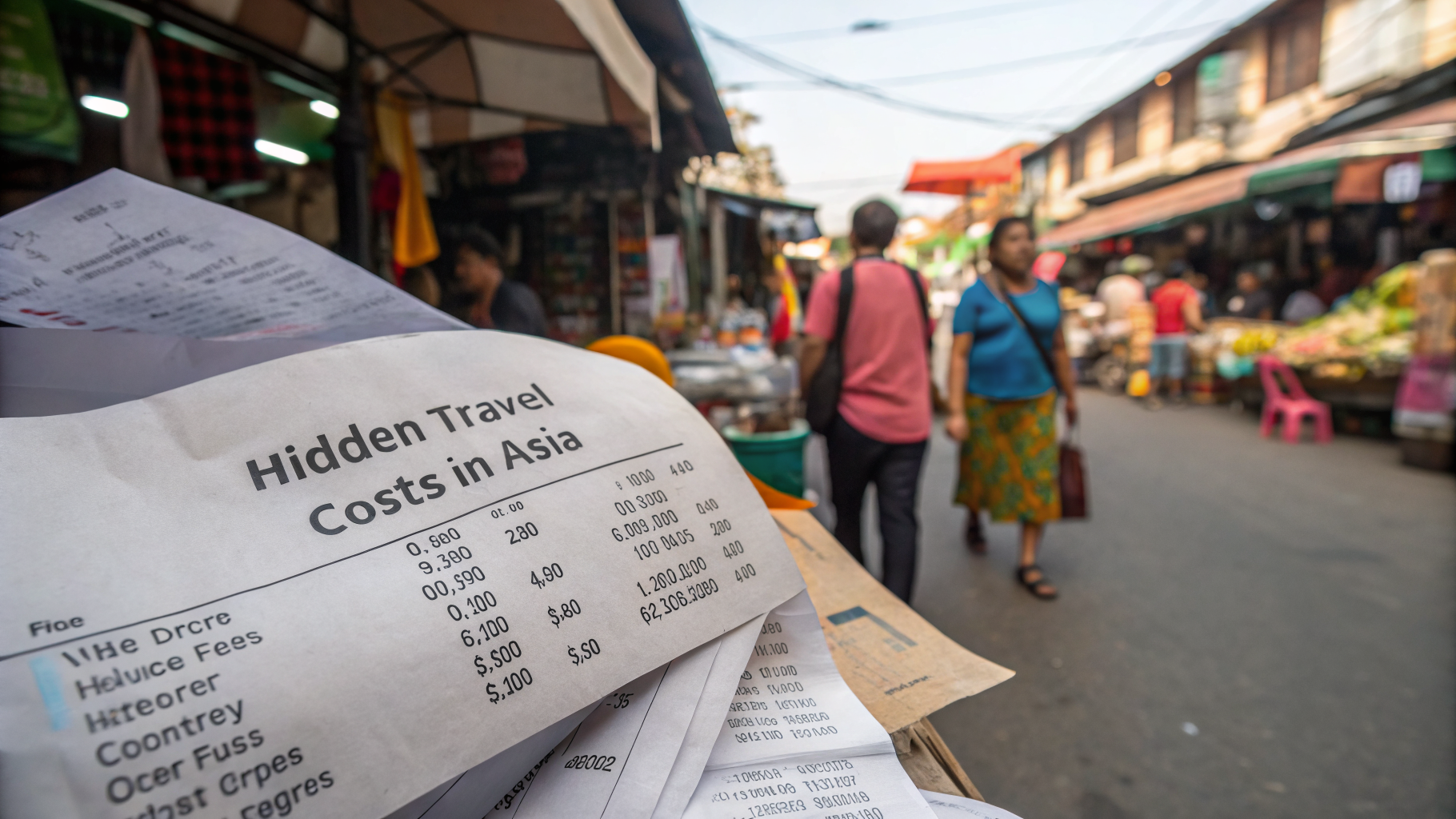 hidden travel costs in Asia